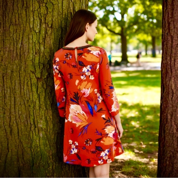 Maeve Sketched Peonies Tunic Dress by Anthropologie - Picture 7 of 15